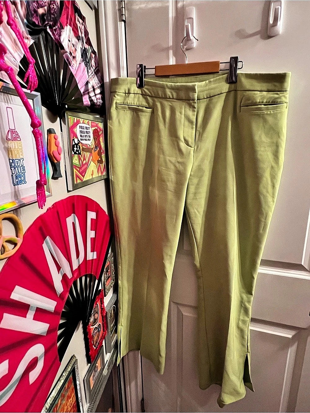 cleo Green Skinny Pants Size 18 Like New